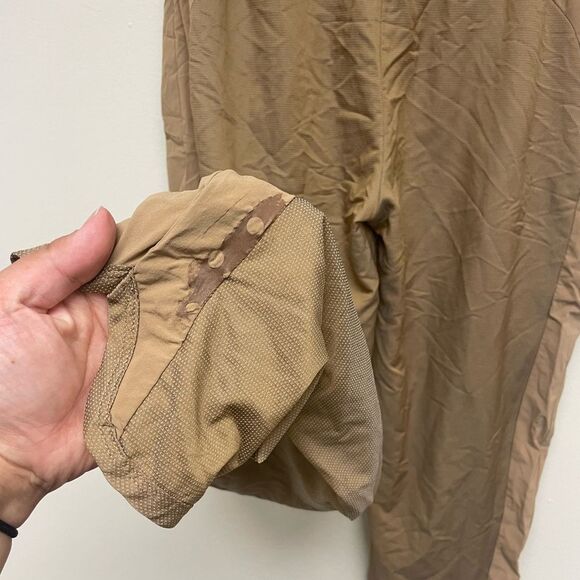 Without Walls Tan Drawstring Trouser Cropped Track Pant Size Small - Picture 11 of 11